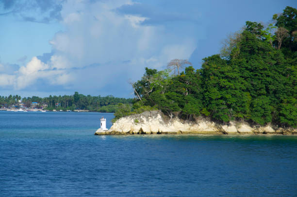 neil island, clear skies, water, trees