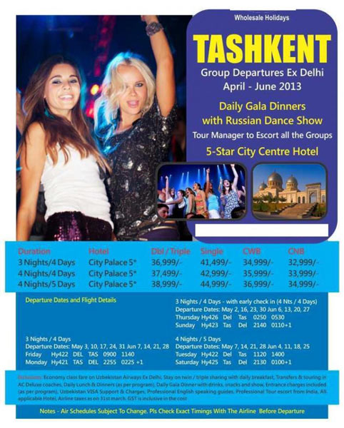 Tashkent Dziner Holidays Tour Package