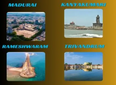 Madurai- Rameshwaram- Kanyakumari- Trivandrum