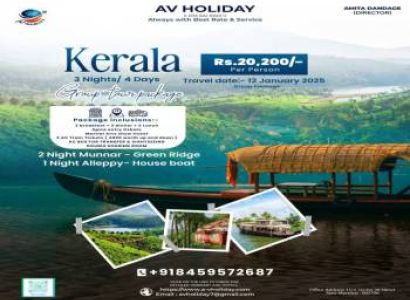 5 Night / 6 Days kerala Group Package